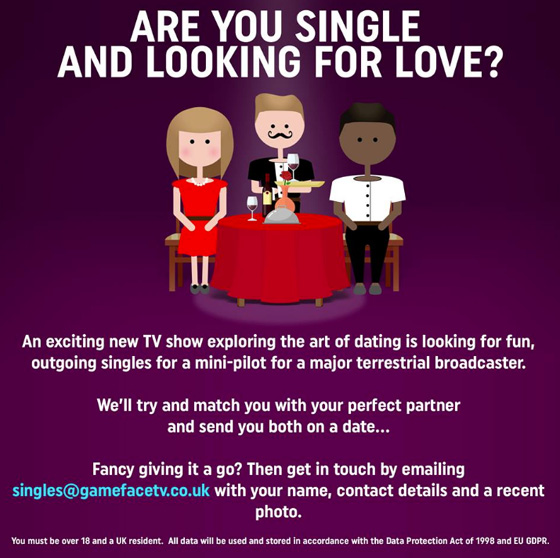 Gameface Dating Casting Call